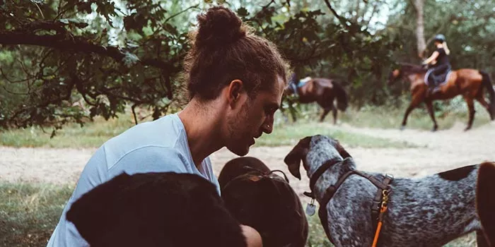 Nino Nell beim Hundetraining in München