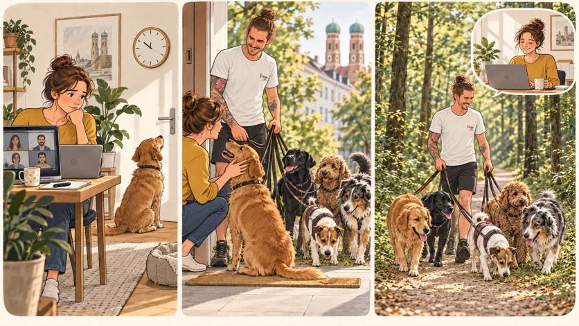 Hundebetreuung während der Arbeit
